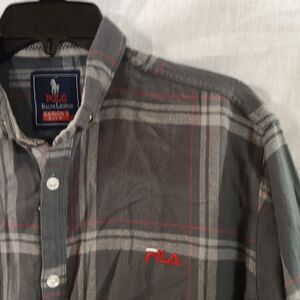 Polo Ralph Lauren Aarion's Style Button Down Shirt Men's XL Fila Embroidered